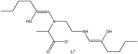 2-[N-(2-Hydroxy-1-hexenyl)-N-[2-(2-hydroxy-1-hexenylamino)ethyl]amino]propionic acid lithium salt Struktur