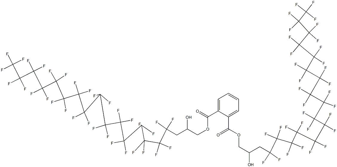 Phthalic acid di[3-(tritriacontafluorohexadecyl)-2-hydroxypropyl] ester Struktur