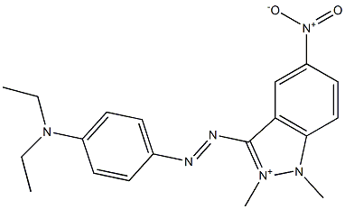 3-[[4-(Diethylamino)phenyl]azo]-1,2-dimethyl-5-nitro-1H-indazol-2-ium Struktur