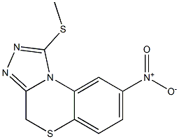 8-Nitro-1-(methylthio)-4H-[1,2,4]triazolo[3,4-c][1,4]benzothiazine Struktur