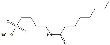 4-(2-Octenoylamino)-1-butanesulfonic acid sodium salt Struktur