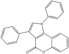 1-(Phenyl)-3-phenyl[1]benzopyrano[4,3-b]pyrrol-4(1H)-one Struktur