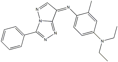 (7Z)-7-[[2-Methyl-4-(diethylamino)phenyl]imino]-3-phenyl-7H-pyrazolo[5,1-c]-1,2,4-triazole Struktur