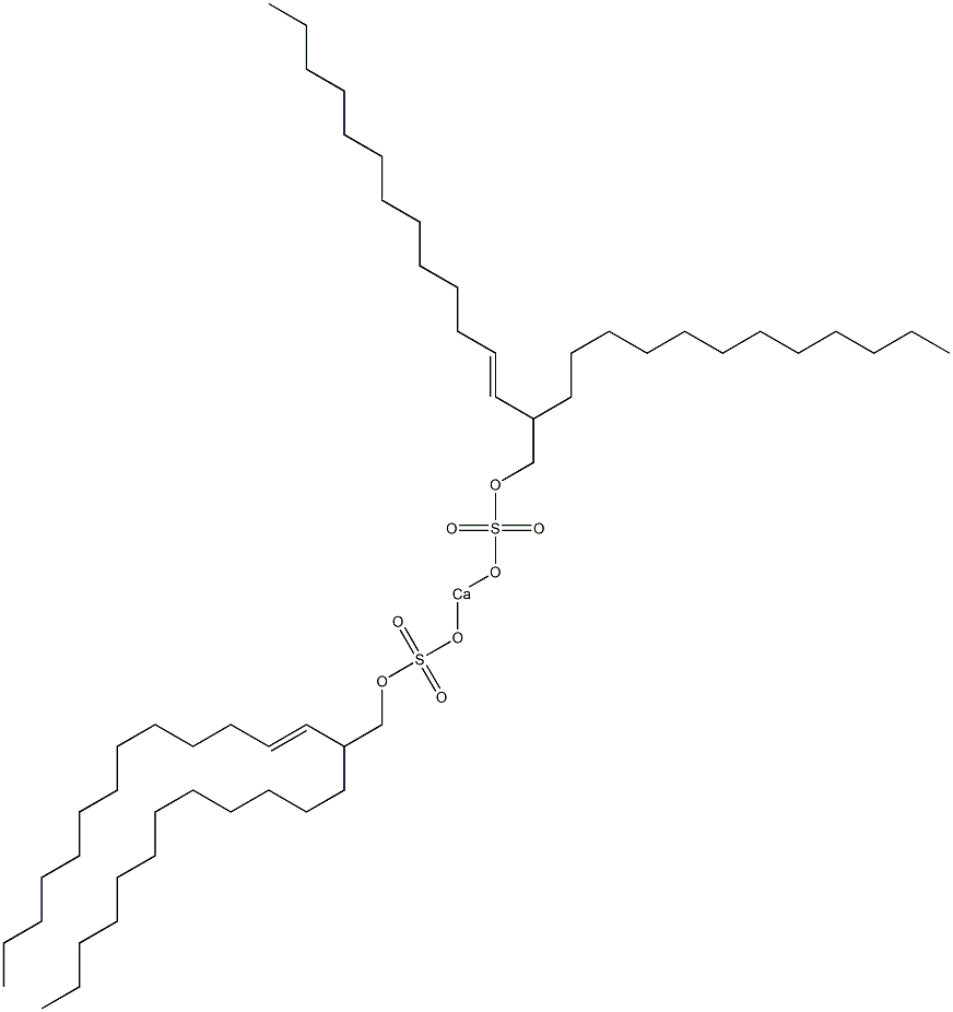 Bis(2-dodecyl-3-pentadecenyloxysulfonyloxy)calcium Struktur