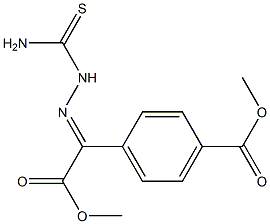 (4-Methoxycarbonylphenyl)thiosemicarbazonoacetic acid methyl ester Struktur