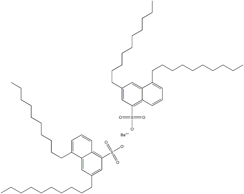 Bis(3,5-didecyl-1-naphthalenesulfonic acid)barium salt Struktur