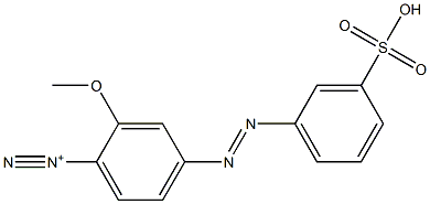 2-Methoxy-4-(3-sulfophenylazo)benzenediazonium Struktur