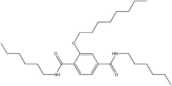 2-(Octyloxy)-N,N'-dihexylterephthalamide Struktur