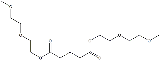 2,3-Dimethylglutaric acid bis[2-(2-methoxyethoxy)ethyl] ester Struktur