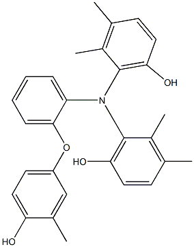 N,N-Bis(6-hydroxy-2,3-dimethylphenyl)-2-(4-hydroxy-3-methylphenoxy)benzenamine Struktur