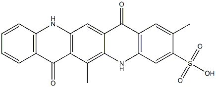 5,7,12,14-Tetrahydro-2,6-dimethyl-7,14-dioxoquino[2,3-b]acridine-3-sulfonic acid Struktur