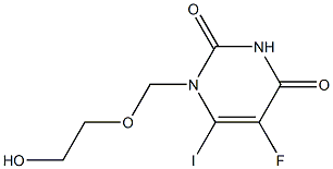 5-Fluoro-1-[(2-hydroxyethoxy)methyl]-6-iodopyrimidine-2,4(1H,3H)-dione Struktur