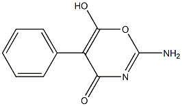 2-Amino-6-hydroxy-5-phenyl-4H-1,3-oxazin-4-one Struktur