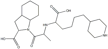 1-[2-[5-(Piperidin-4-yl)-1-carboxypentylamino]propionyl]-octahydro-1H-indole-2-carboxylic acid Struktur