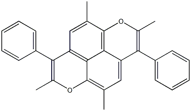 2,5,7,10-Tetramethyl-3,8-diphenyl-1,6-dioxapyrene Struktur