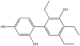 2',4',5'-Triethyl-1,1'-biphenyl-2,3',4-triol Struktur