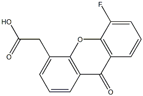 5-Fluoro-9-oxo-9H-xanthene-4-acetic acid Struktur