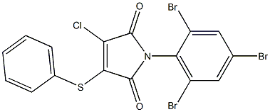 1-(2,4,6-Tribromophenyl)-3-phenylthio-4-chloro-1H-pyrrole-2,5-dione Struktur