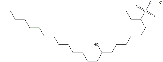 10-Hydroxytetracosane-3-sulfonic acid potassium salt Struktur