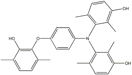 N,N-Bis(3-hydroxy-2,6-dimethylphenyl)-4-(6-hydroxy-2,5-dimethylphenoxy)benzenamine Struktur