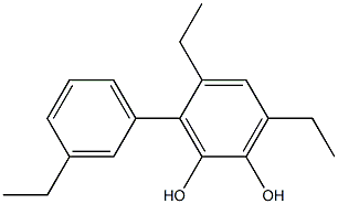 4,6-Diethyl-3-(3-ethylphenyl)benzene-1,2-diol Struktur