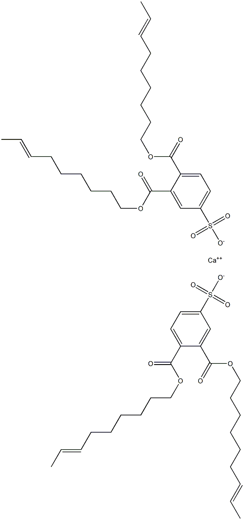 Bis[3,4-di(7-nonenyloxycarbonyl)benzenesulfonic acid]calcium salt Struktur