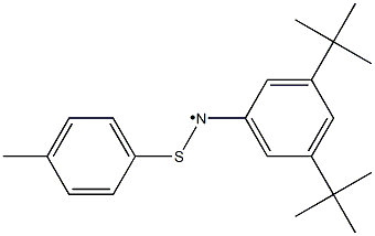 N-(3,5-Di-tert-butylphenyl)-N-(4-methylphenylthio)aminyl radical Struktur