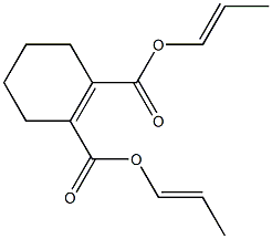 1-Cyclohexene-1,2-dicarboxylic acid bis(1-propenyl) ester Struktur