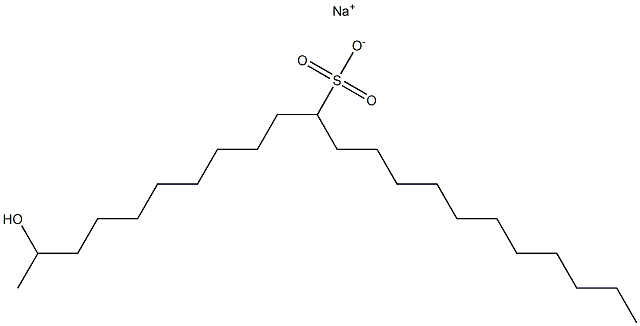 2-Hydroxydocosane-11-sulfonic acid sodium salt Struktur