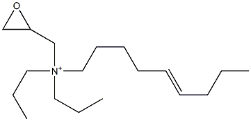 N-(5-Nonenyl)-N,N-dipropyl-2-oxiranemethanaminium Struktur