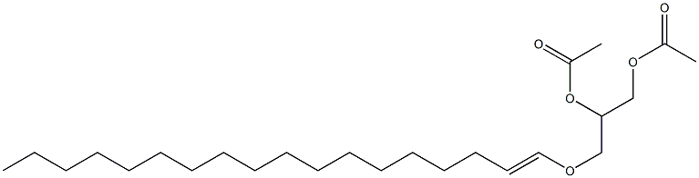 1-O-Octadecenyl-2,3-di-O-acetylglycerol Struktur