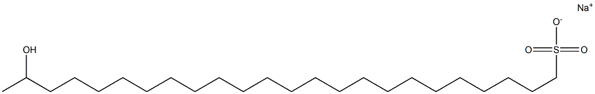 23-Hydroxytetracosane-1-sulfonic acid sodium salt Struktur