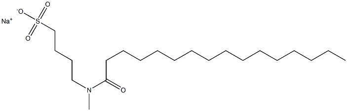 4-(N-Palmitoyl-N-methylamino)-1-butanesulfonic acid sodium salt Struktur