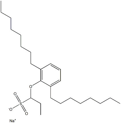 1-(2,6-Dioctylphenoxy)propane-1-sulfonic acid sodium salt Struktur