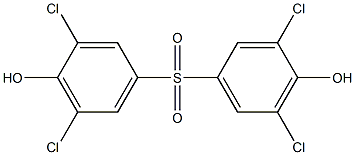 Bis(4-hydroxy-3,5-dichlorophenyl) sulfone Struktur