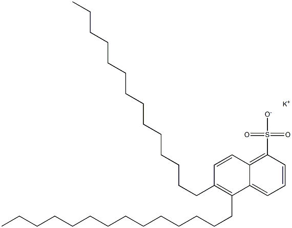 5,6-Ditetradecyl-1-naphthalenesulfonic acid potassium salt Struktur