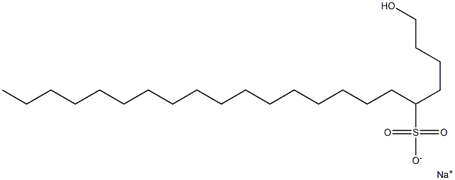 1-Hydroxydocosane-5-sulfonic acid sodium salt Struktur