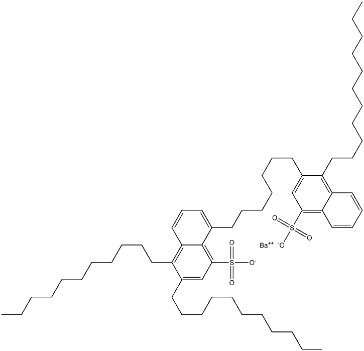 Bis(3,4-diundecyl-1-naphthalenesulfonic acid)barium salt Struktur