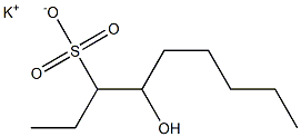 4-Hydroxynonane-3-sulfonic acid potassium salt Struktur