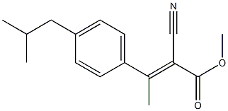 2-Cyano-3-(p-isobutylphenyl)-2-butenoic acid methyl ester Struktur