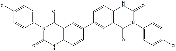 3,3'-Bis(4-chlorophenyl)[6,6'-biquinazoline]-2,2',4,4'(1H,1'H,3H,3'H)-tetrone Struktur