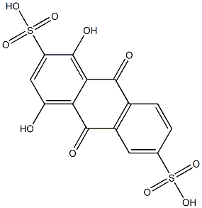 1,4-Dihydroxy-9,10-dihydro-9,10-dioxoanthracene-2,6-disulfonic acid Struktur