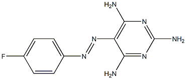 5-(p-Fluorophenylazo)-2,4,6-pyrimidinetriamine Struktur