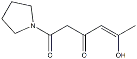 (Z)-1-(Pyrrolidin-1-yl)-5-hydroxy-4-hexene-1,3-dione Struktur