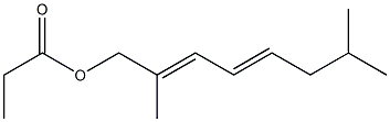 Propionic acid 2,7-dimethyl-2,4-octadienyl ester Struktur