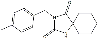 3-(p-Methylbenzyl)-2,4-dioxo-1,3-diazaspiro[4.5]decane Struktur