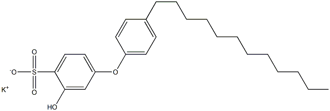 3-Hydroxy-4'-dodecyl[oxybisbenzene]-4-sulfonic acid potassium salt Struktur