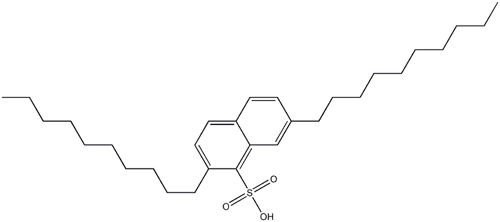 2,7-Didecyl-1-naphthalenesulfonic acid Struktur