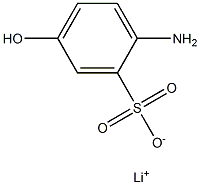 2-Amino-5-hydroxybenzenesulfonic acid lithium salt Struktur