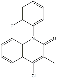 1-(2-Fluorophenyl)-3-methyl-4-chloro-2(1H)-quinolone Struktur